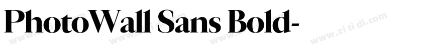 PhotoWall Sans Bold字体转换 PhotoWall Sans Bold字体转换